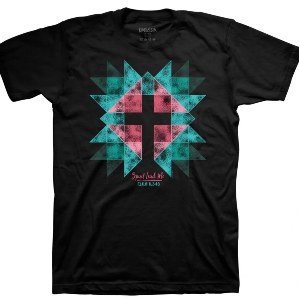 Kerusso "Spirit Lead Me" Aztec Cross Adult Women's T-shirt - NWT - Picture 3 of 3